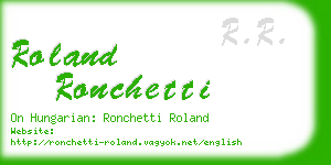 roland ronchetti business card